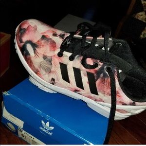 rare adidas ZX flux hibiscus sneakers